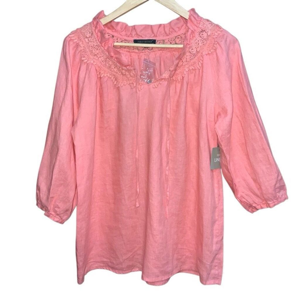 For Cynthia Linen Top size S